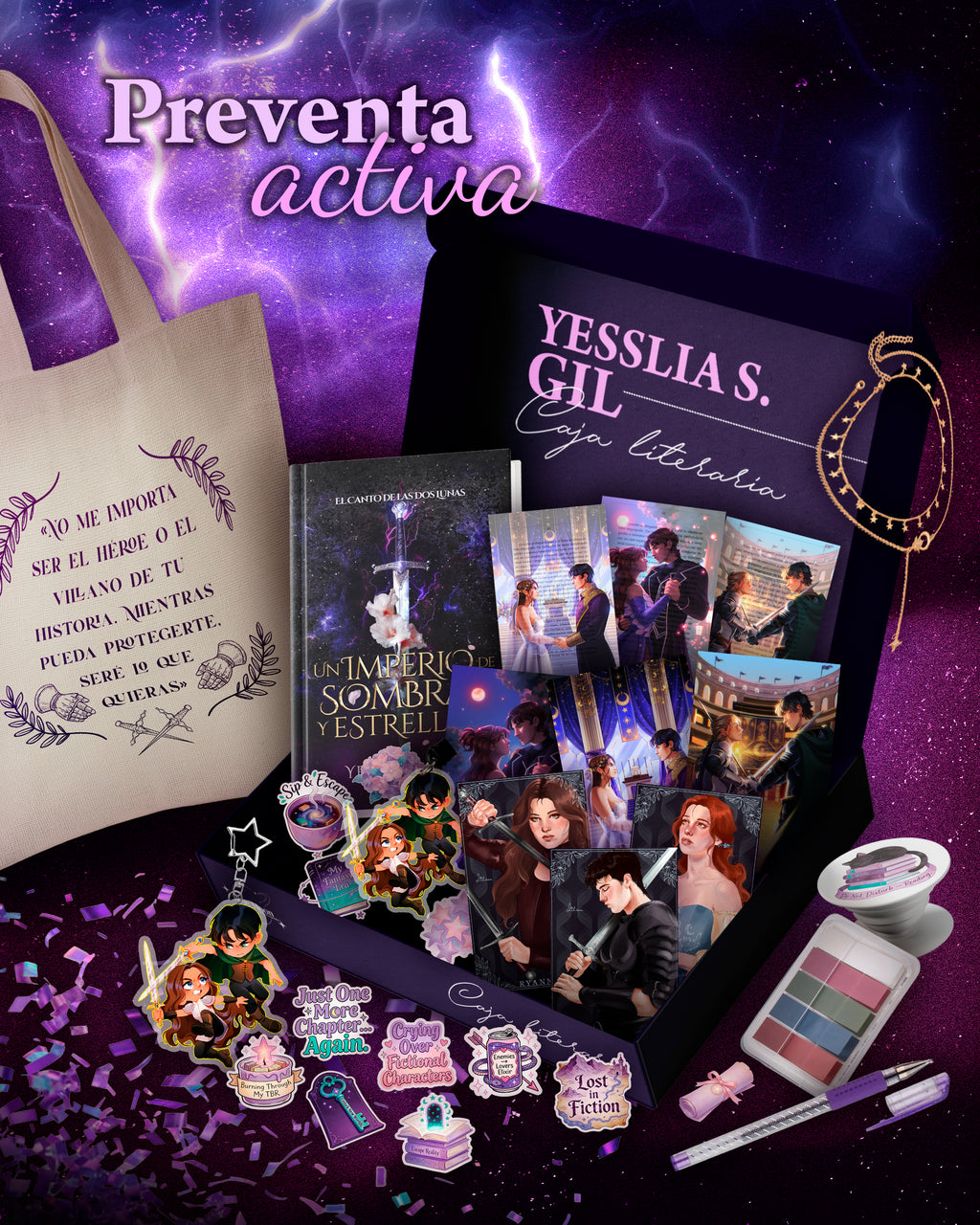 CAJA LITERARIA UN IMPERIO DE SOMBRAS Y ESTRELLAS