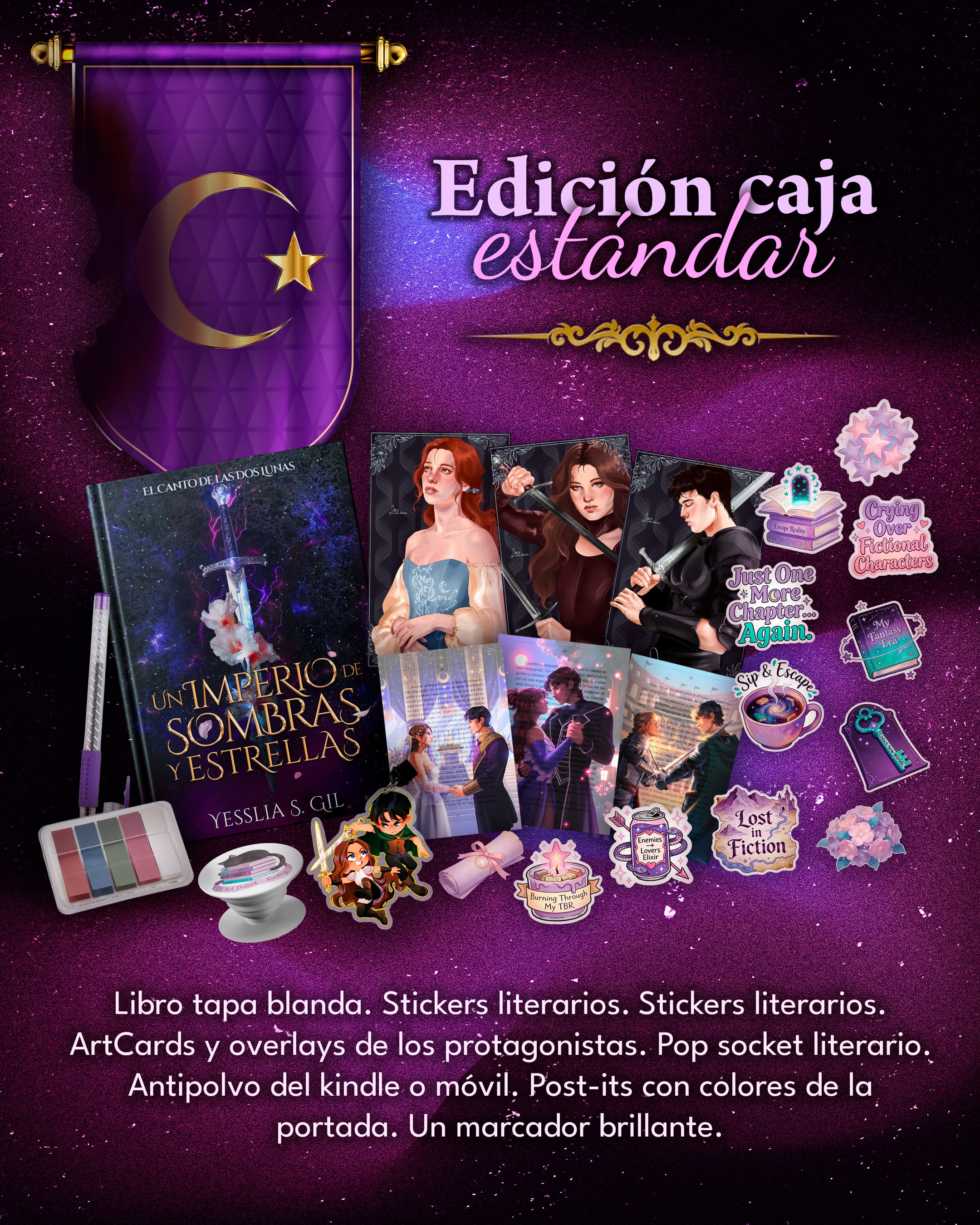 CAJA LITERARIA UN IMPERIO DE SOMBRAS Y ESTRELLAS