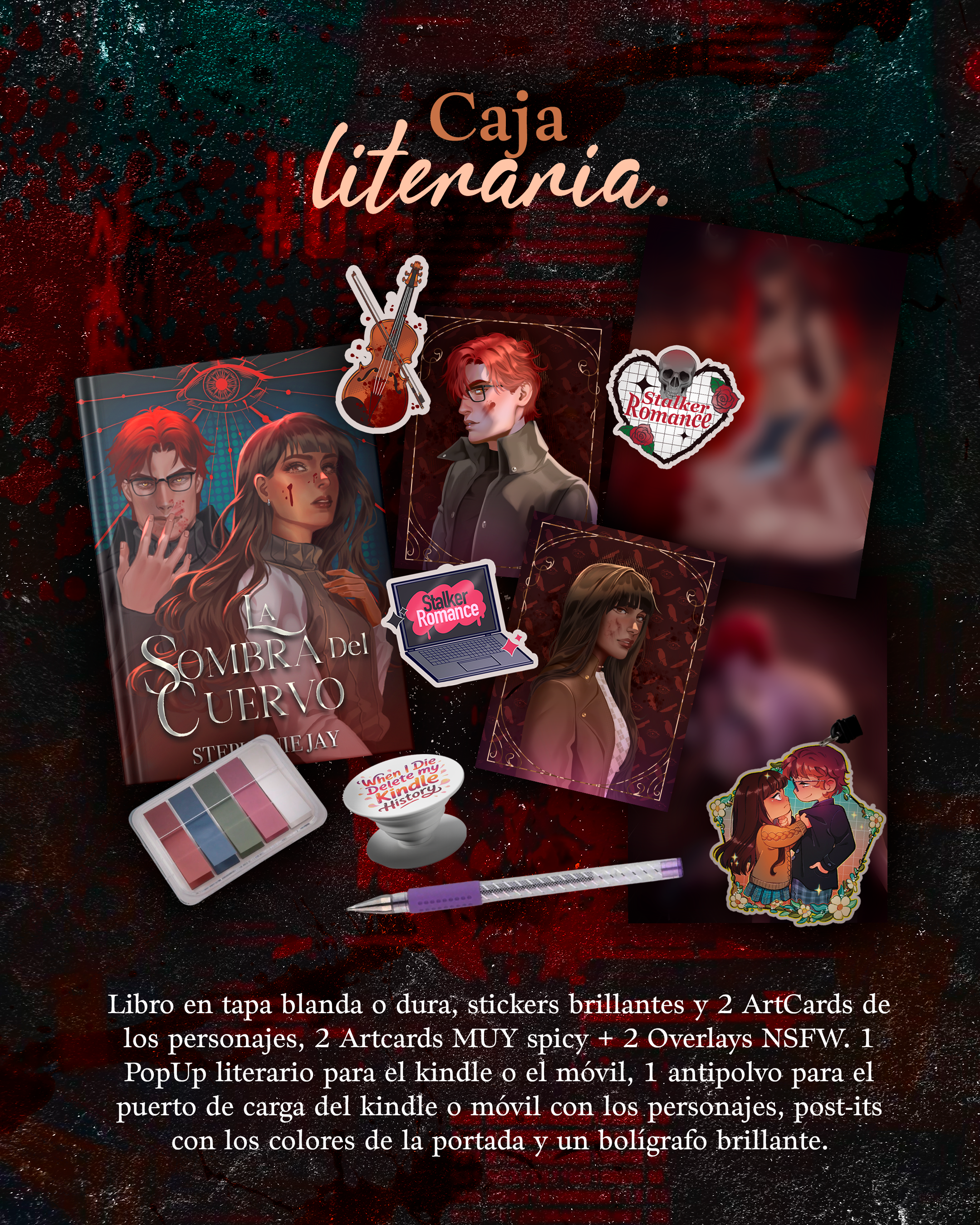 Caja literaria La sombra del Cuervo