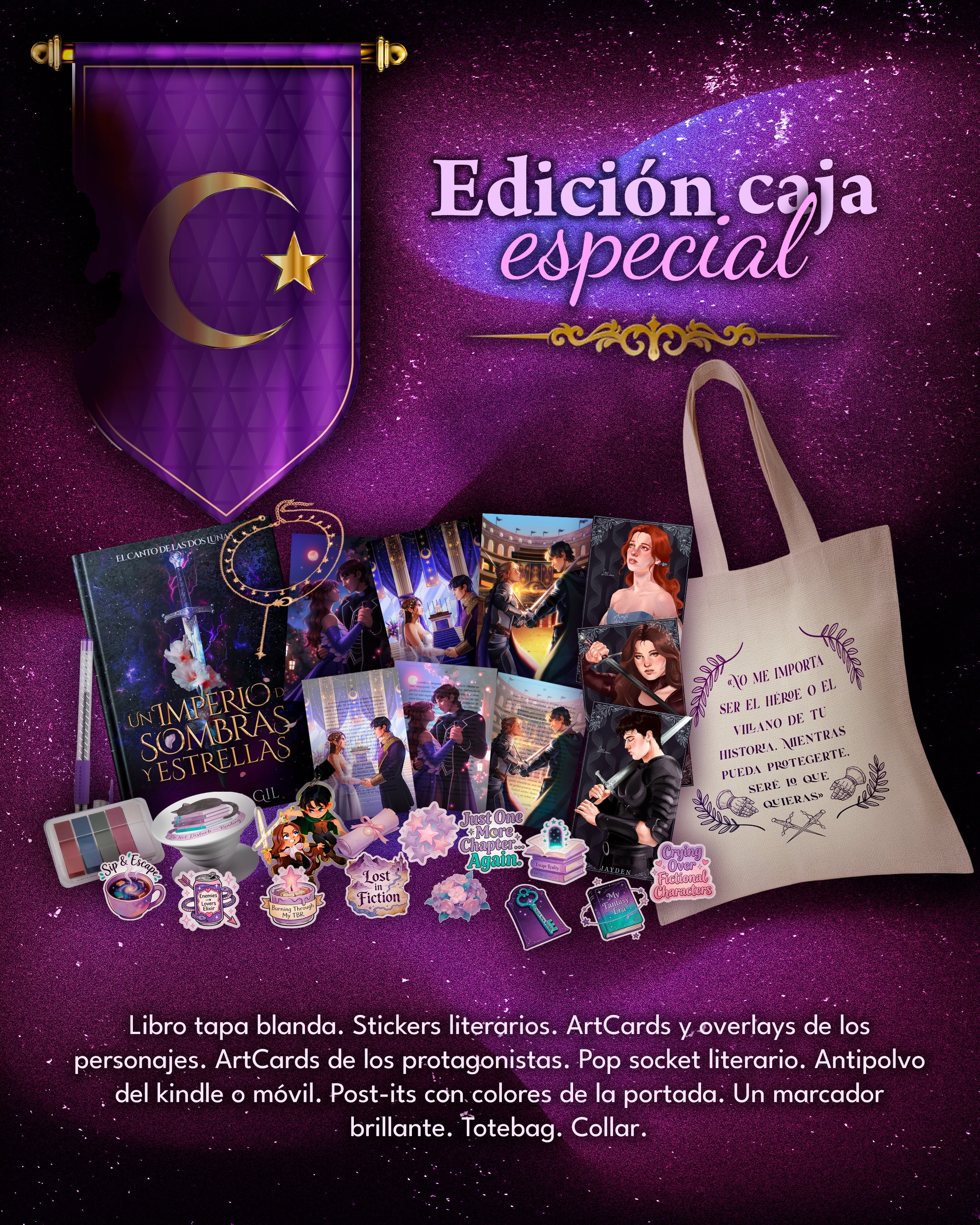 CAJA LITERARIA UN IMPERIO DE SOMBRAS Y ESTRELLAS