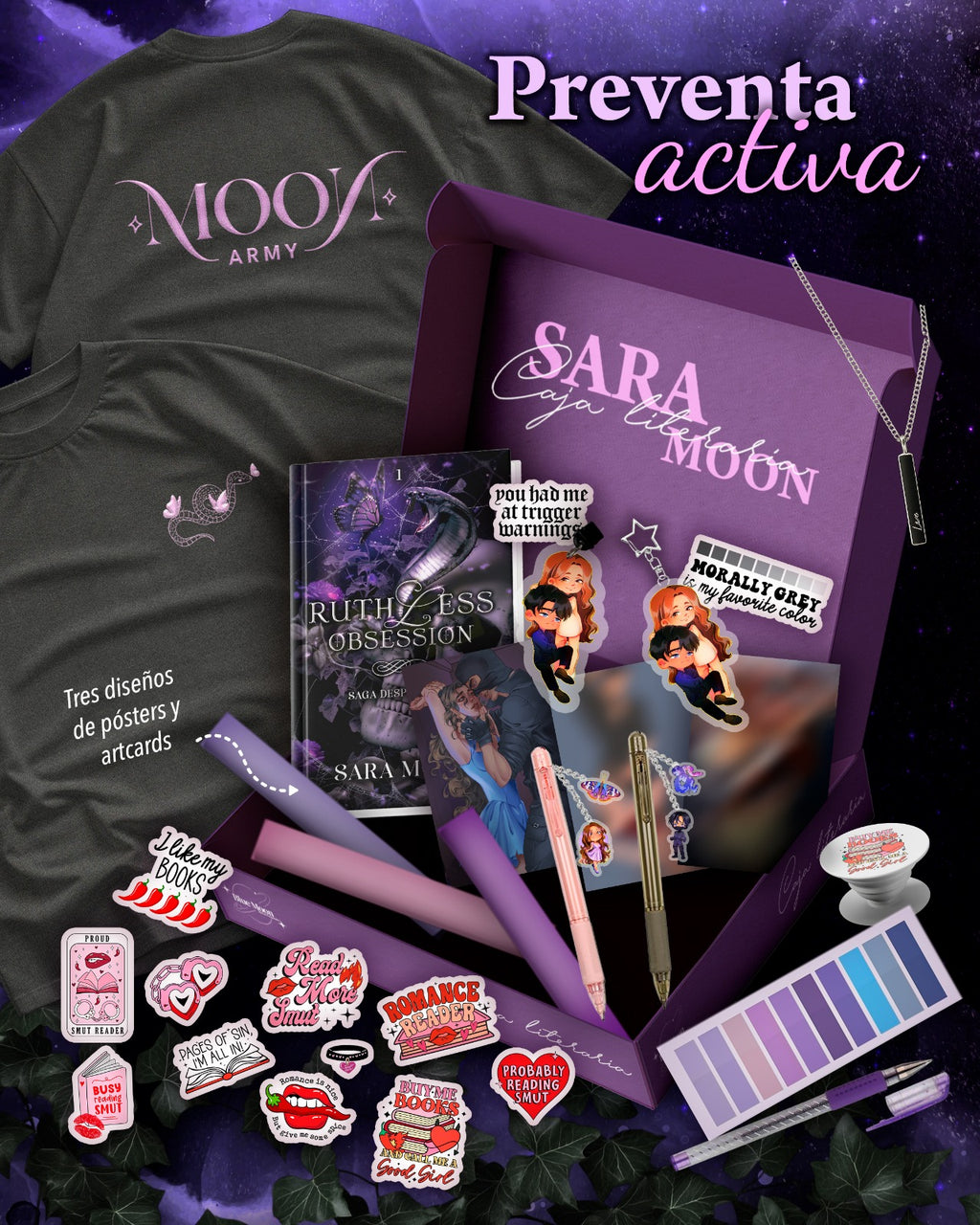CAJA LITERARIA RUTHLESS SARA MOON